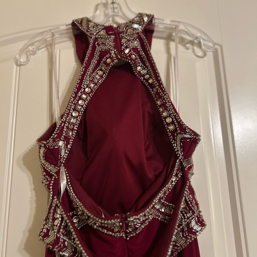 Rachel Allan Burgundy Two-Piece Prom Dress size 6 - Picture 9 of 16